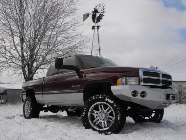 1997-2002 Ram 2500 Stealth Front Winch Bumper - Texture Black Warn M12000, Smittybilt Xrc