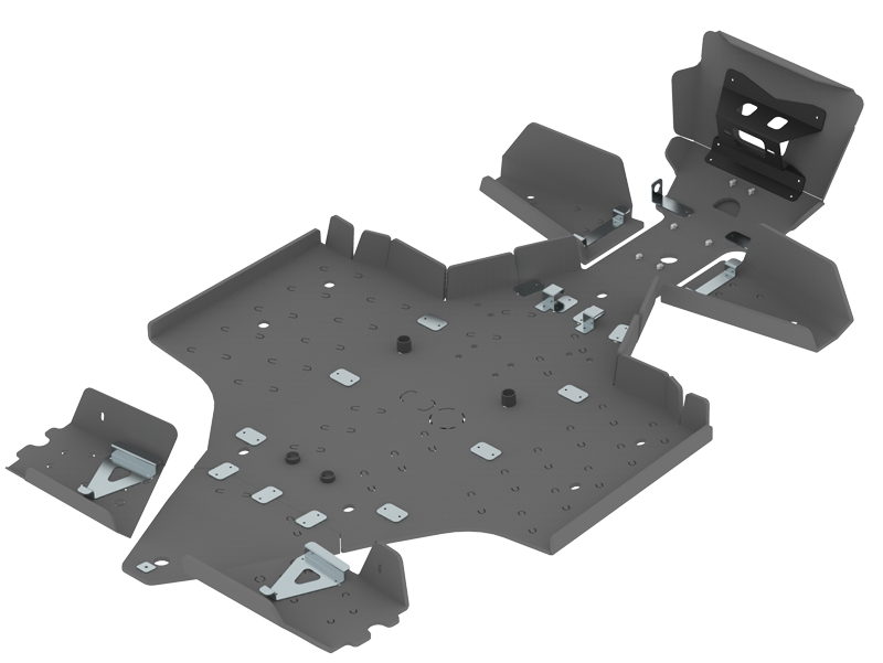 Polaris Skid Plate Full Set (Plastic): Polaris Sportsman Touring: Sp 850 (2015+) : Xp 1000 (...-2017)