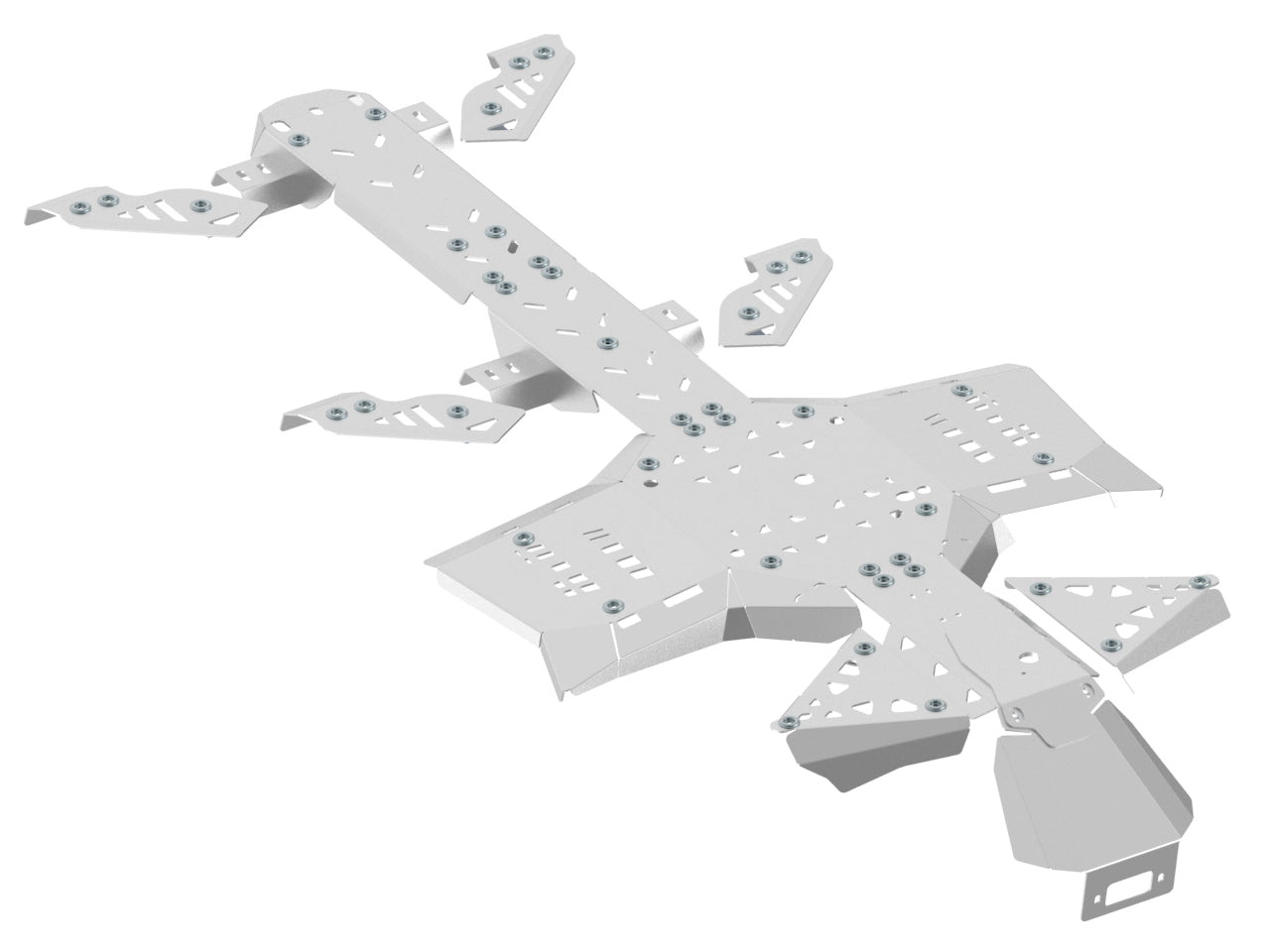 Brp Can-Am Skid Plate Full Set (Aluminium): Canam G2 Outlander 6X6: (2013-2016)