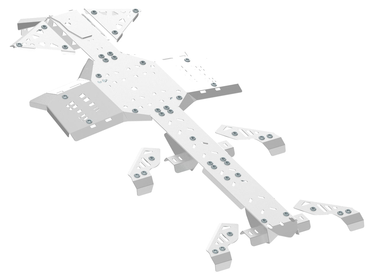 Brp Can-Am Skid Plate Full Set (Aluminium): Canam G2 Outlander 6X6: (2013-2016)