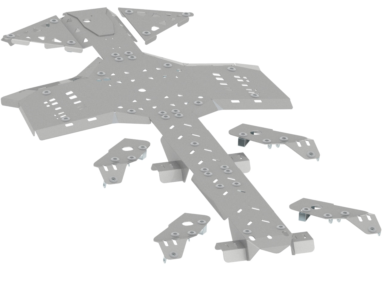 Brp Can-Am Skid Plate Full Set (Aluminium): Canam G2 Outlander 6X6: (2017+)