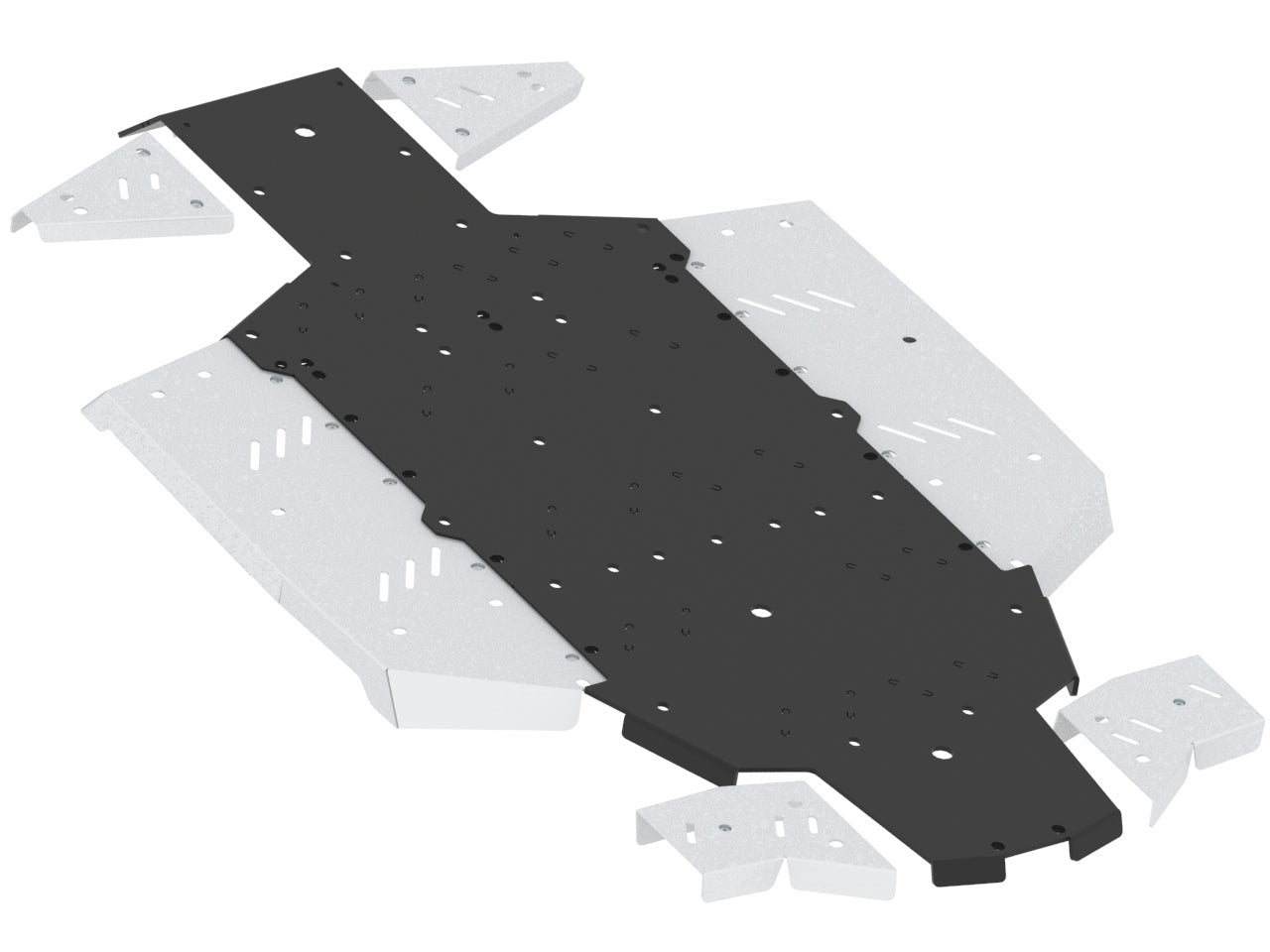 Brp Can-Am Skid Plate Full Set (Aluminum/Plastic): Can-Am Defender / Traxter