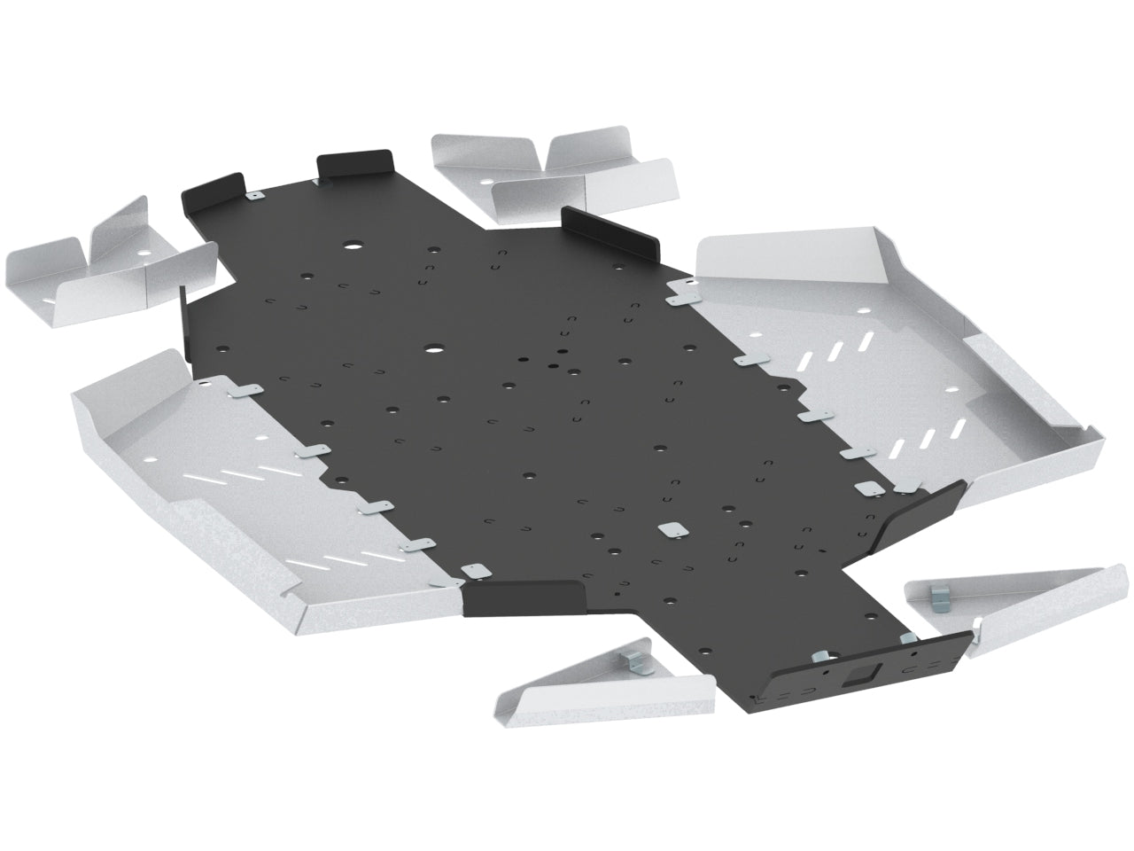 Brp Can-Am Skid Plate Full Set (Aluminum/Plastic): Can-Am Defender / Traxter