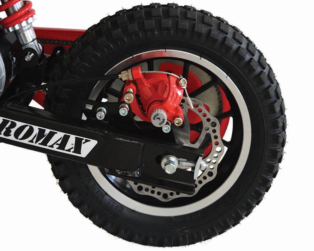 Burromax Electric Mini Bike - Tt350R Lithium Ion Powered With Full Suspension - Matte Black Carbon Fiber