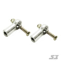 Two S3 Power Sports 2006+ Polaris HD Tie Rod Ends with bolts and hex nuts are shown on a white background. The cylindrical rod ends have a smooth metal finish, and the S3 logo appears at the bottom right corner.