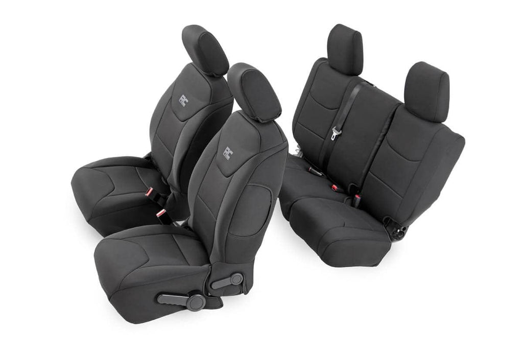 Rough Country Seat Covers | Front and Rear | Jeep Wrangler JK 2WD/4WD (2008-2010)