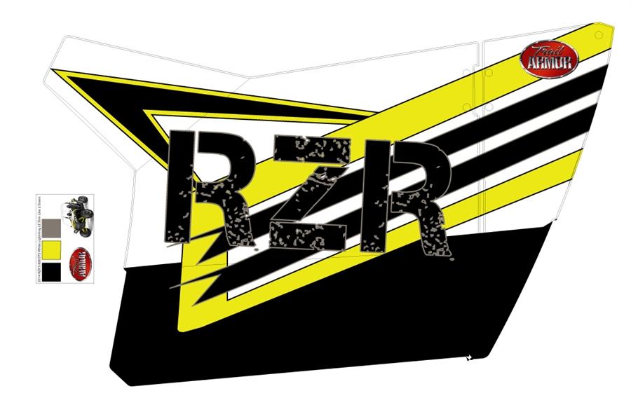 Trail Armor Slimline Two Door Graphics Kit - 2014 Rzrs 800 Le White Lightning