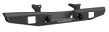 The 2022+ Polaris Ranger SP 570 Rear Winch Bumper (NO, Black) is a matte black steel bumper with angular edges, two rectangular cutouts, round mounting points, the THUMPER FAB logo in the center, and sturdy top mounting brackets.