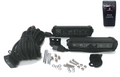 The Bumper Rear Light Kit for Can-Am Defender includes two black LED light bars, a long coiled wiring harness, screws, nuts, mounting brackets, and a black REAR LIGHTS switch with a red indicator—all shown on a white surface.