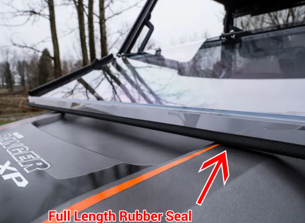 Polaris Ranger XP1000 Scratch Resistant Flip Down Windshield