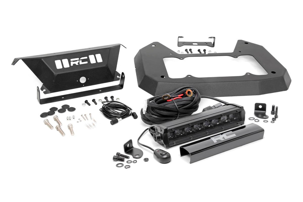 Rough Country Spare Tire Carrier Delete | 8 Inch BLK Ser LED | Jeep Wrangler JL (18-23)