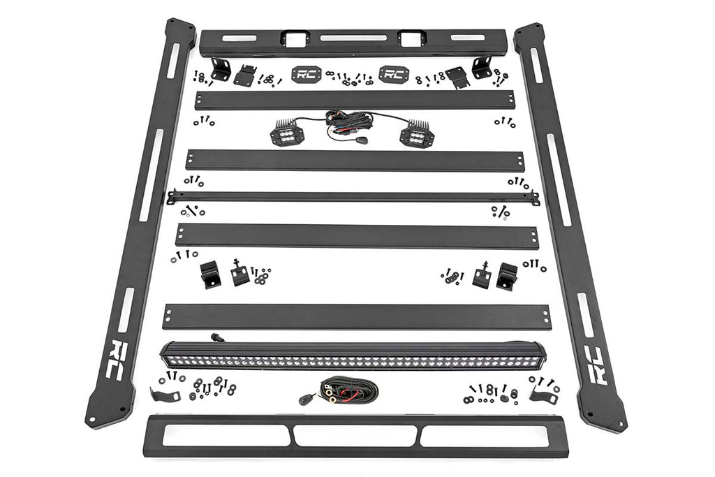 Rough Country Roof Rack | Black Series Lights | Jeep Wrangler JK  (2007-2018)