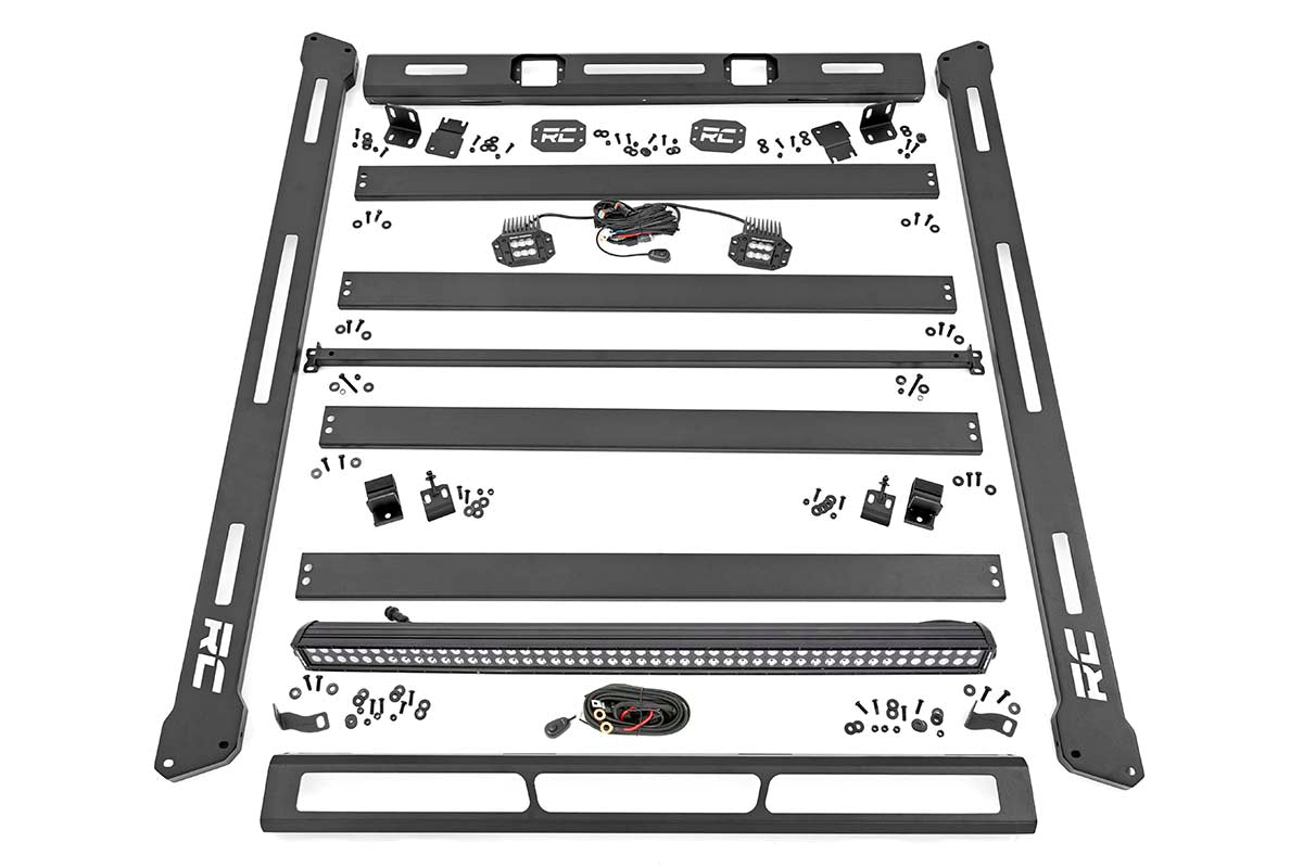 Rough Country Roof Rack | Black Series Lights | Jeep Wrangler JK  (2007-2018)