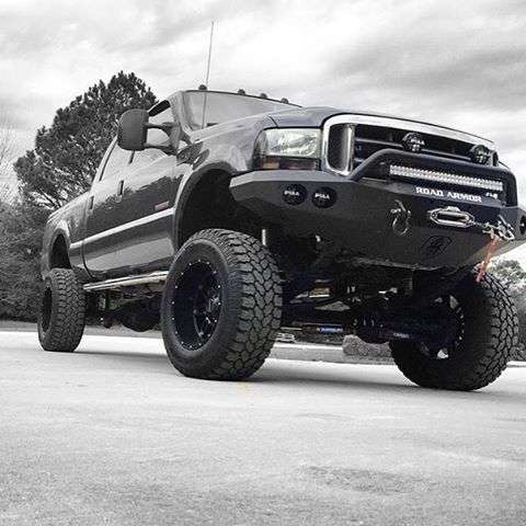 1999-2004 Ford F-250 Stealth Front Winch Bumper Pre-Runner Guard - Texture Black Warn M12000, Smittybilt Xrc
