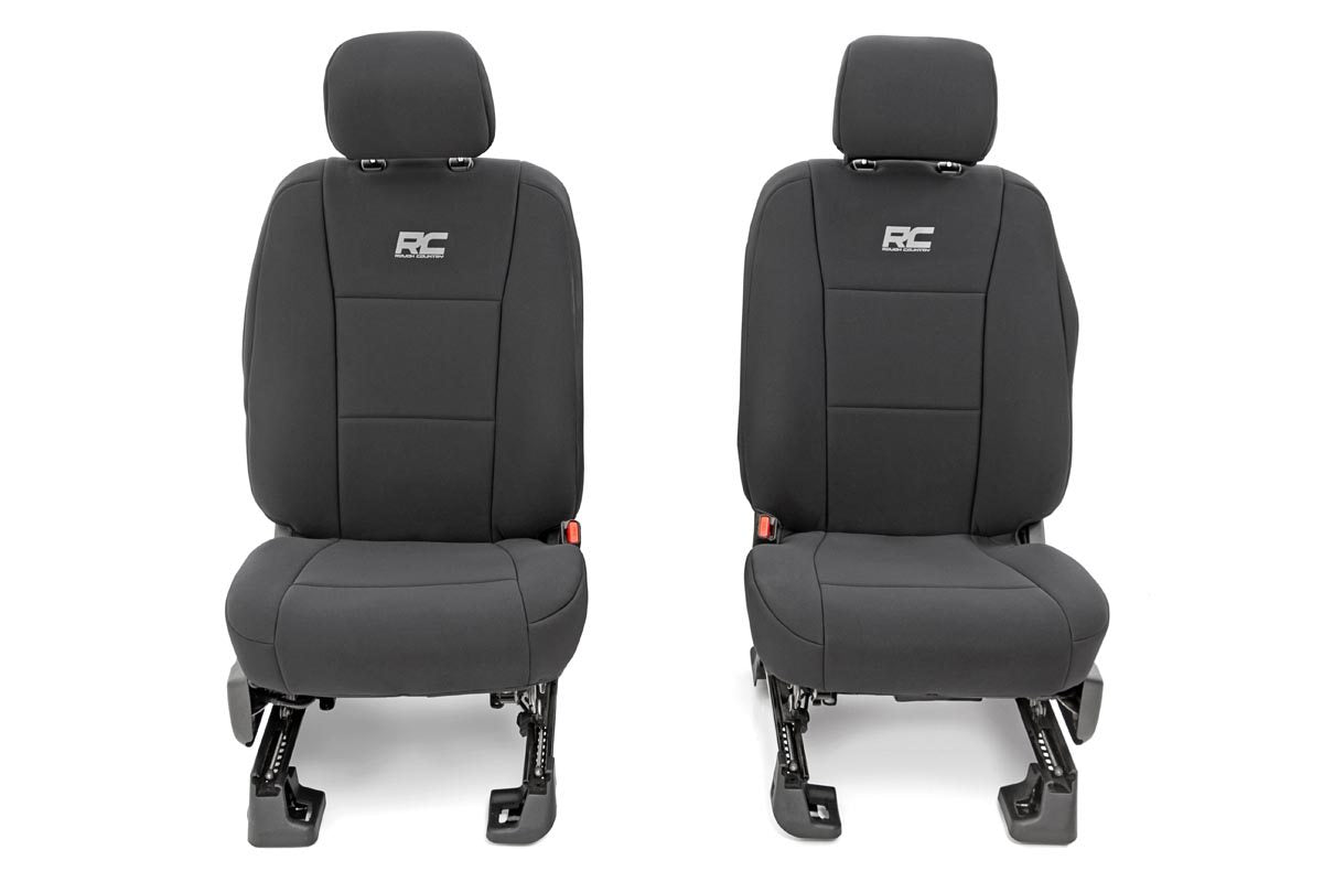 Rough Country Seat Covers | FR Bucket and RR Bench | Ford F-150 (15-23)/Super Duty (17-23)