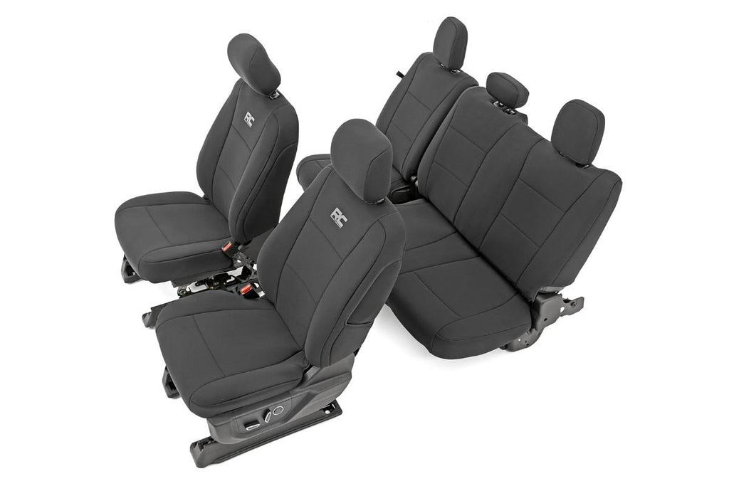 Rough Country Seat Covers | FR Bucket and RR Bench | Ford F-150 (15-23)/Super Duty (17-23)