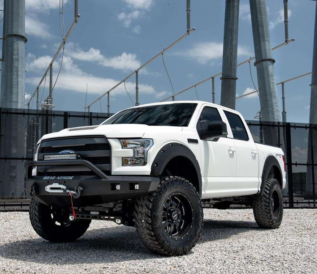 2015-2017 Ford F-150 Stealth Front Winch Bumper Pre-Runner Guard - Texture Black Warn M12000, Smittybilt Xrc
