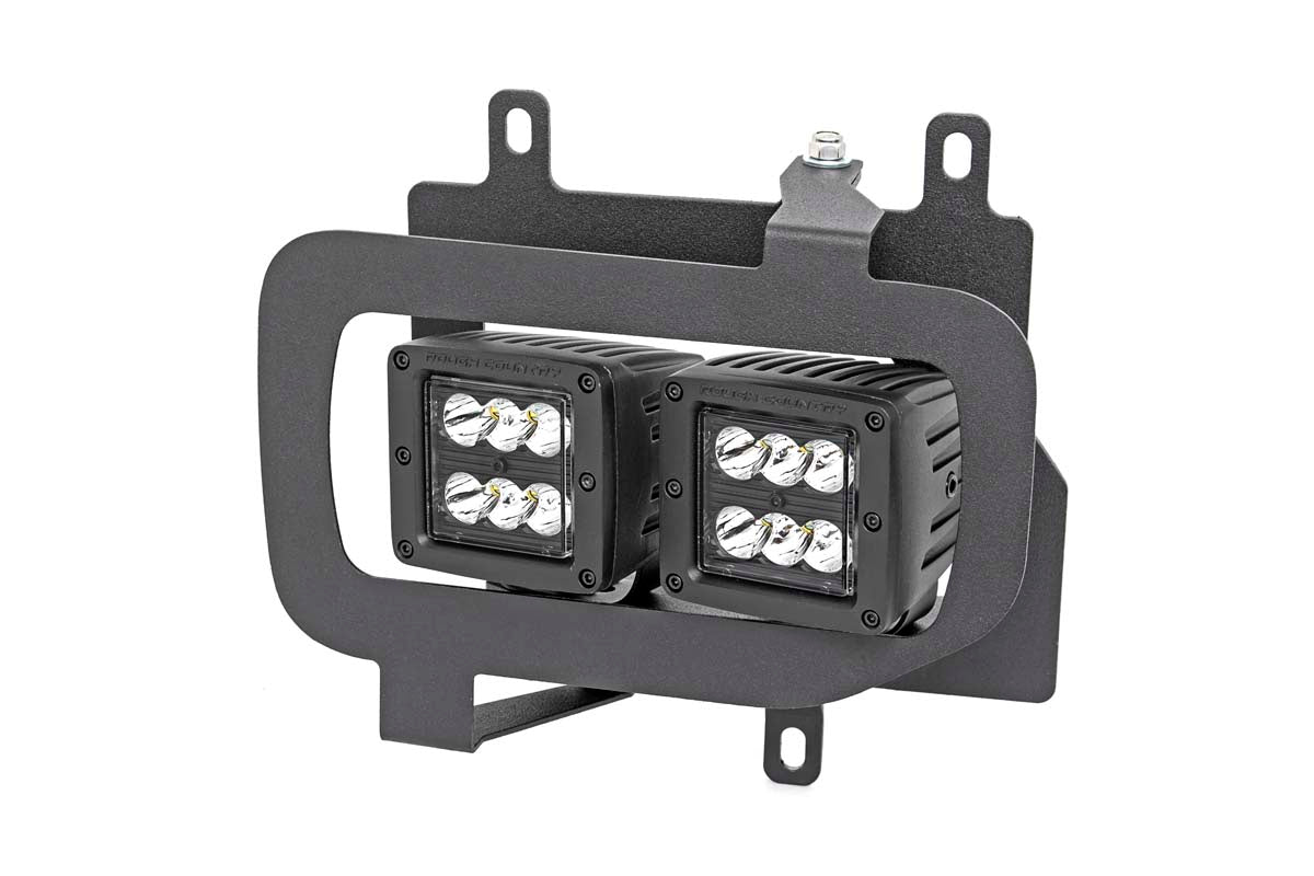 Rough Country LED Light | Fog Mount | Dual 2" Black Pairs | Spot/Flood | Ford F-150 (15-17)