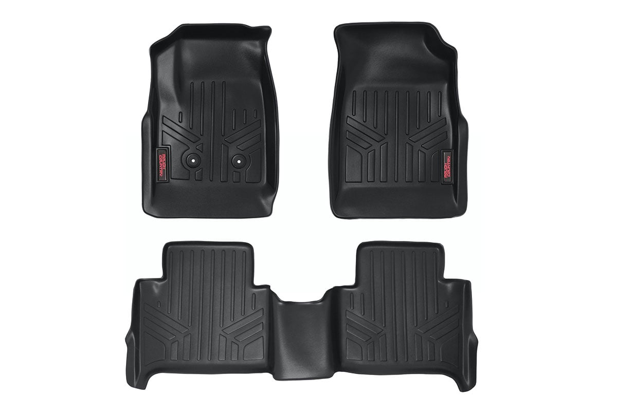 Rough Country Floor Mats | FR & RR | Crew | Chevy/GMC Canyon/Colorado (15-22)