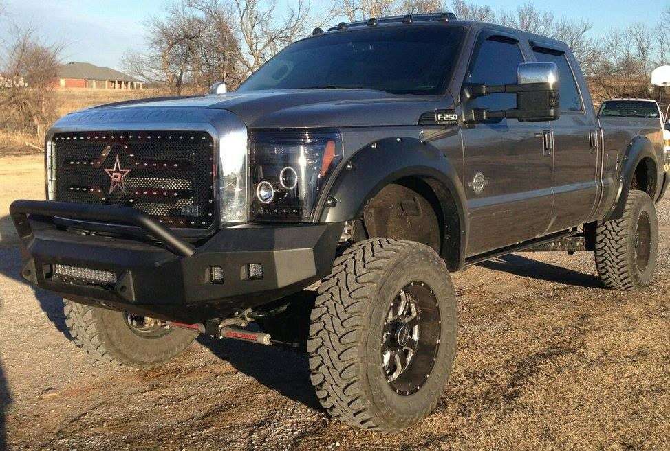 2011-2016 Ford F-250 Stealth Front Non-Winch Bumper Pre-Runner Guard - Texture Black
