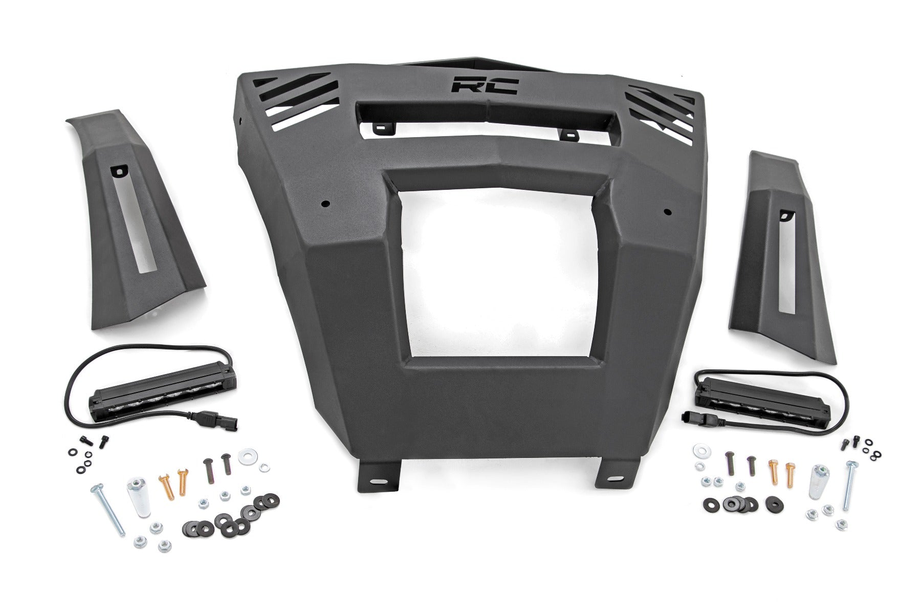 Rough Country Bumper | Front | 6" Black Slimline LED Pair | Can-Am Defender (20-22)