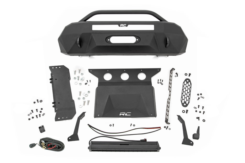 Rough Country Front Bumper | Hybrid | 20" Blk LED | Toyota Tacoma 2WD/4WD (16-23)
