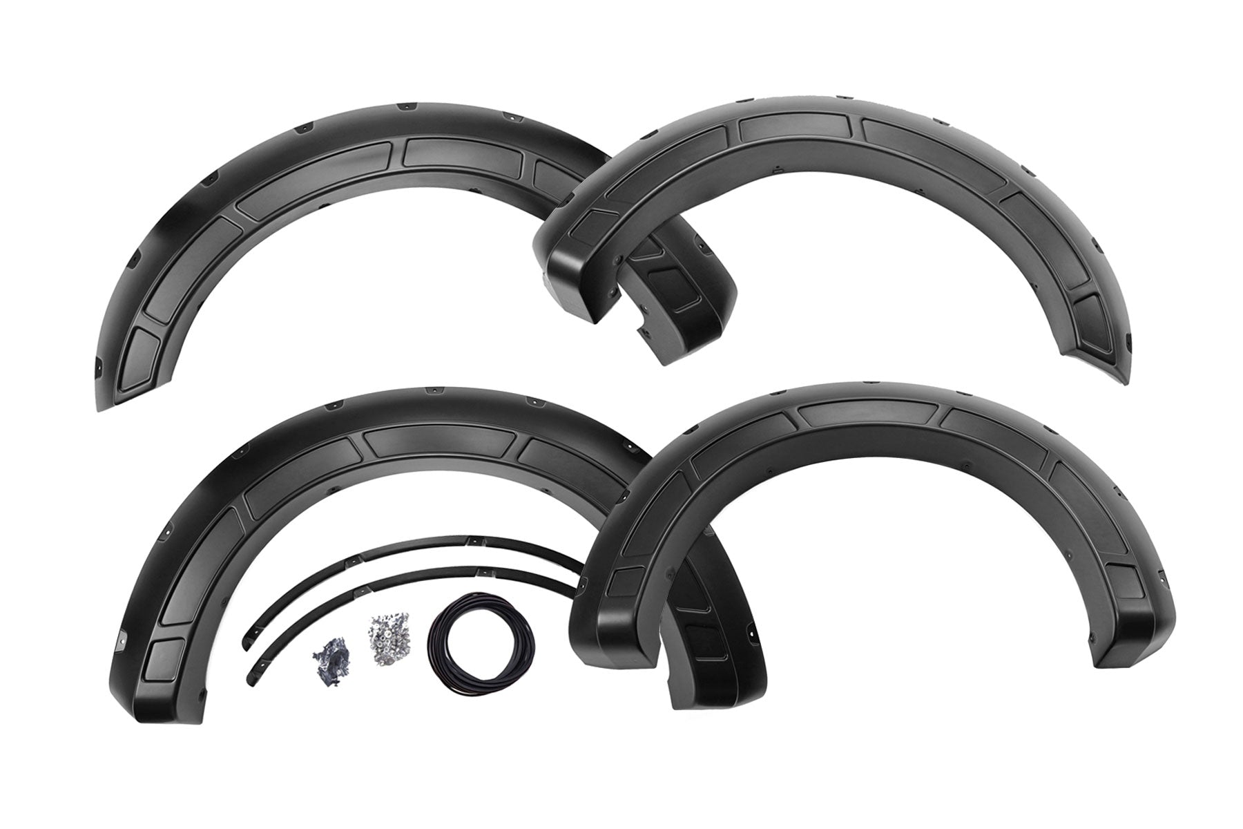 Rough Country Defender Pocket Fender Flares  | Black | Ford Super Duty (17-22)