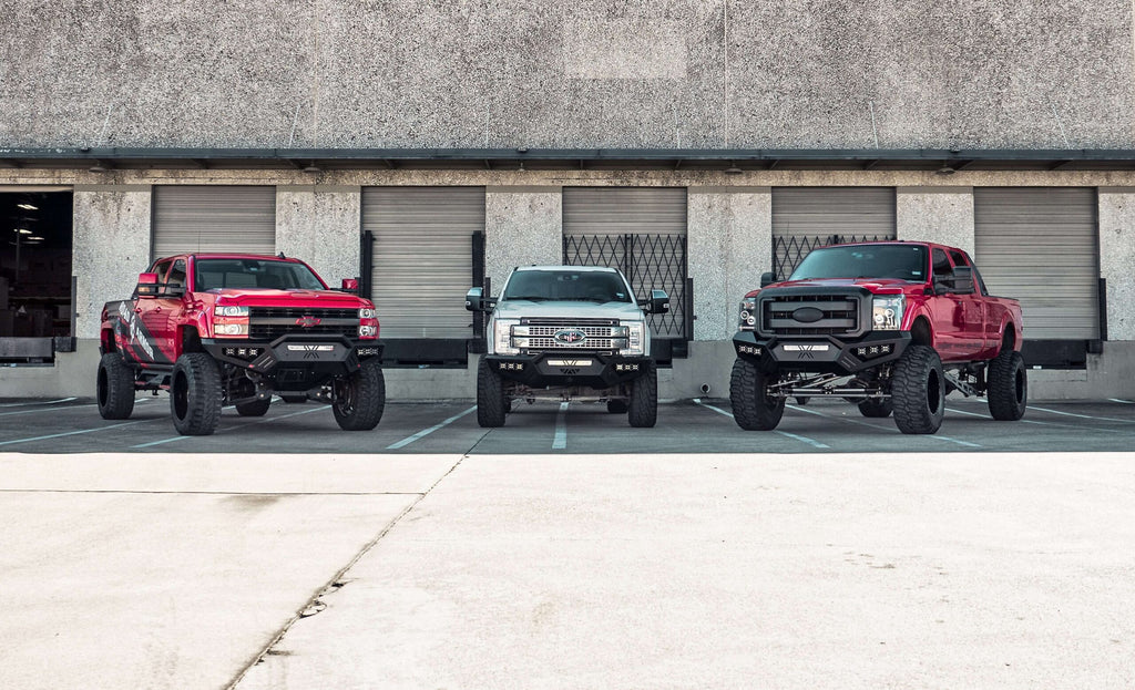 2011-2016 Ford F-250 Spartan Front Bumper Bolt-On Accessory Sheet Metal Pre-Runner Guard Texture Black Road Armor