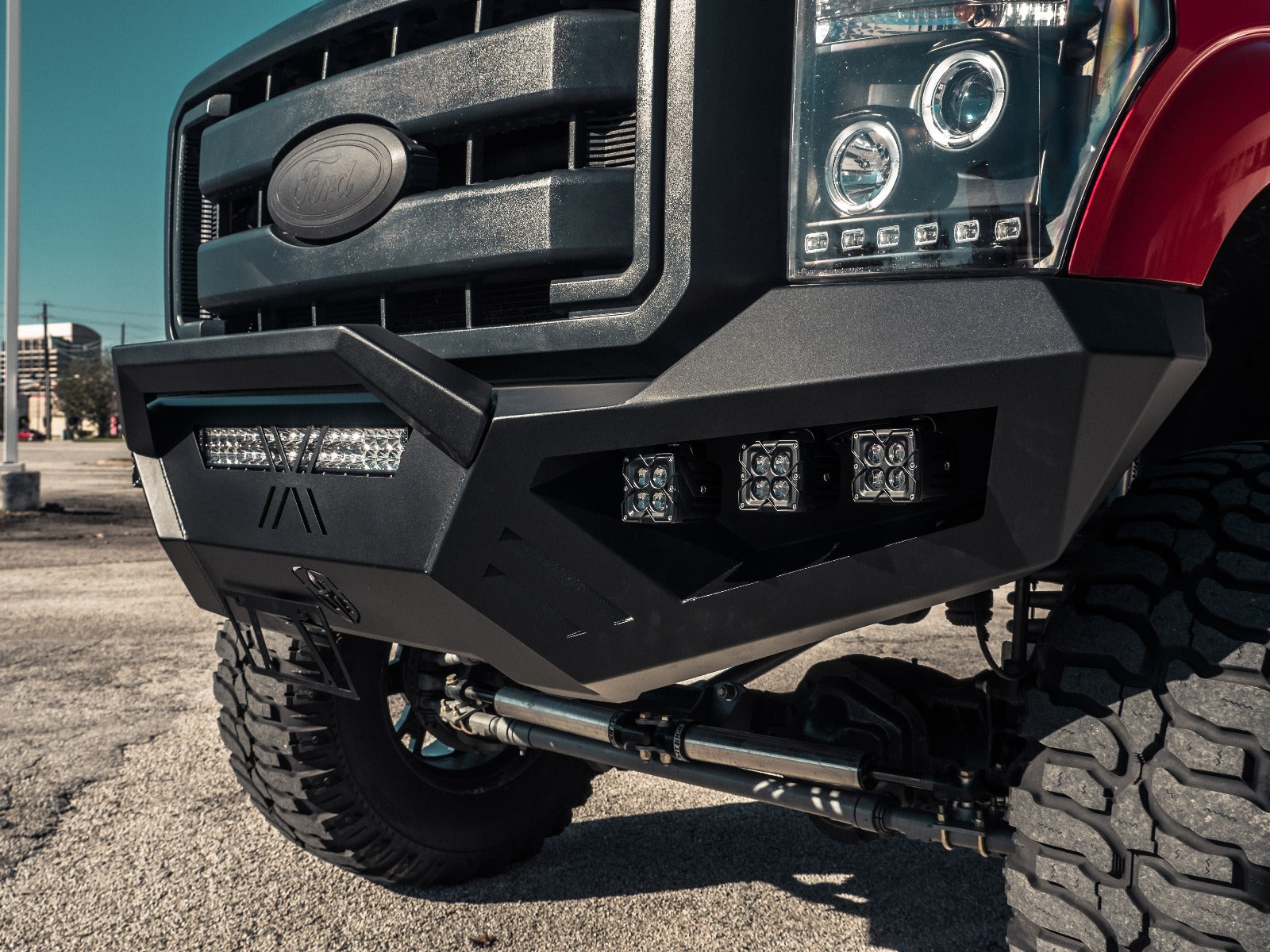 2011-2016 Ford F-250 Spartan Front Bumper Texture Black Road Armor
