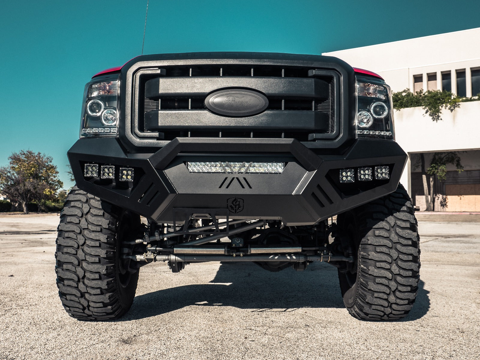 2011-2016 Ford F-250 Spartan Front Bumper Texture Black Road Armor