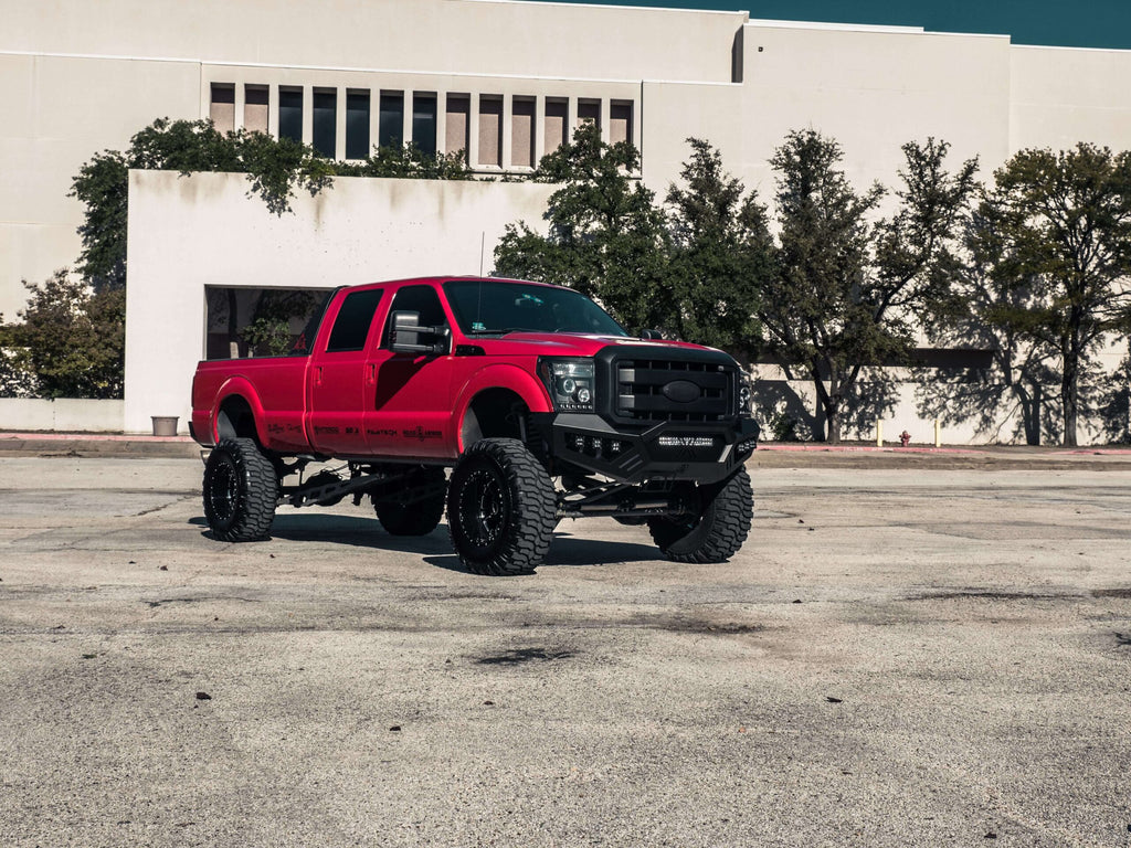 2011-2016 Ford F-250 Spartan Front Bumper Bolt-On Accessory Sheet Metal Pre-Runner Guard Texture Black Road Armor