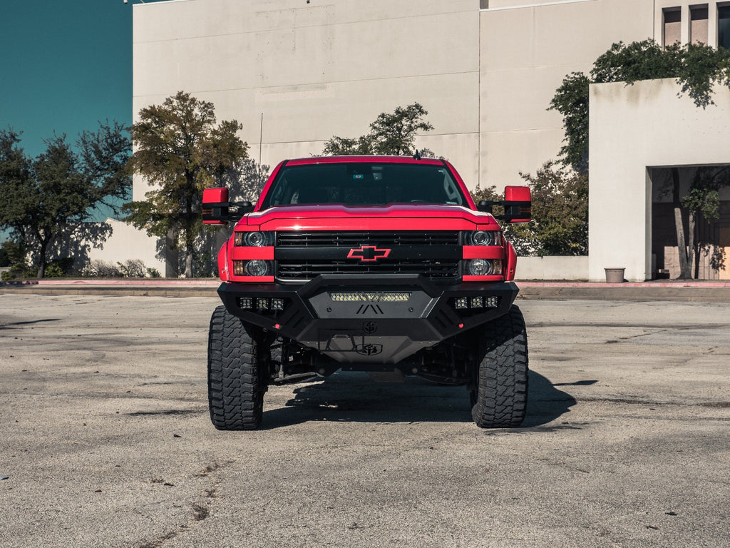 2015-2019 Chevy 2500 Spartan Front Bumper Texture Black Road Armor