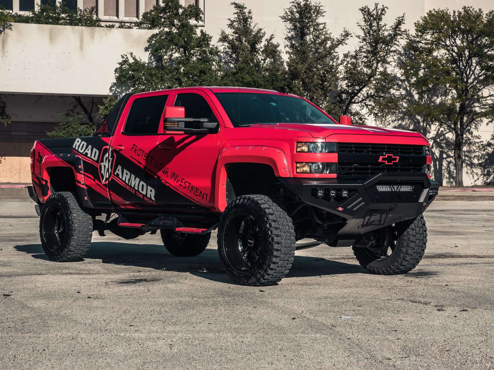 2015-2019 Chevy 2500 Spartan Front Bumper Bolt-On Accessory Sheet Metal Pre-Runner Guard Texture Black Road Armor