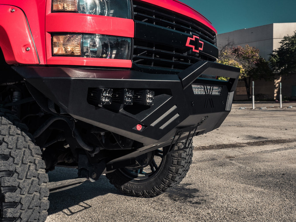 2015-2019 Chevy 2500 Spartan Front Bumper Texture Black Road Armor
