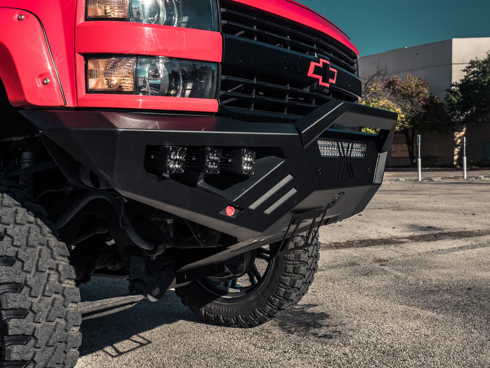 2015-2019 Chevy 2500 Spartan Front Bumper Texture Black Road Armor