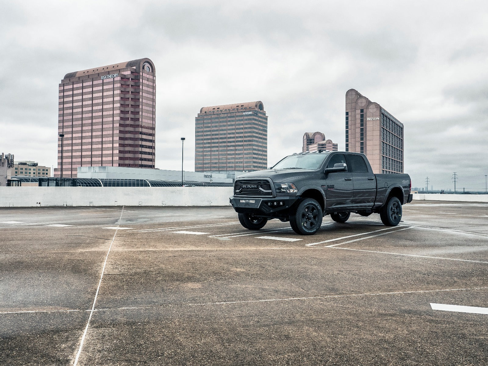 2016-2018 Ram 2500 Spartan Front Bumper Texture Black Road Armor