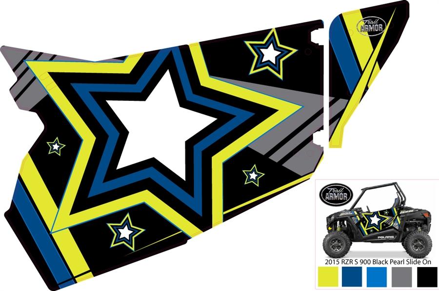 Trail Armor Slimline Ez On Two Door Graphics Kit -  2015 Rzr S 900 Eps Black Pearl