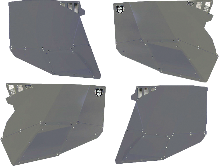 Pro Armor Stealth Door Alluminum Skins Sparkle Silver Metallic 2014-21 Polaris Rzr Xp 4 1000/Turbo