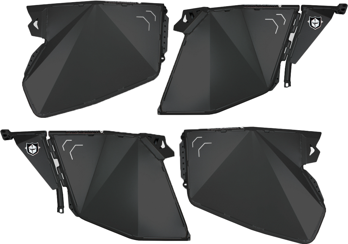 Pro Armor Traditional Half Doors Solar Black 2014-20 Polaris Rzr Pro Xp 4 1000/Turbo
