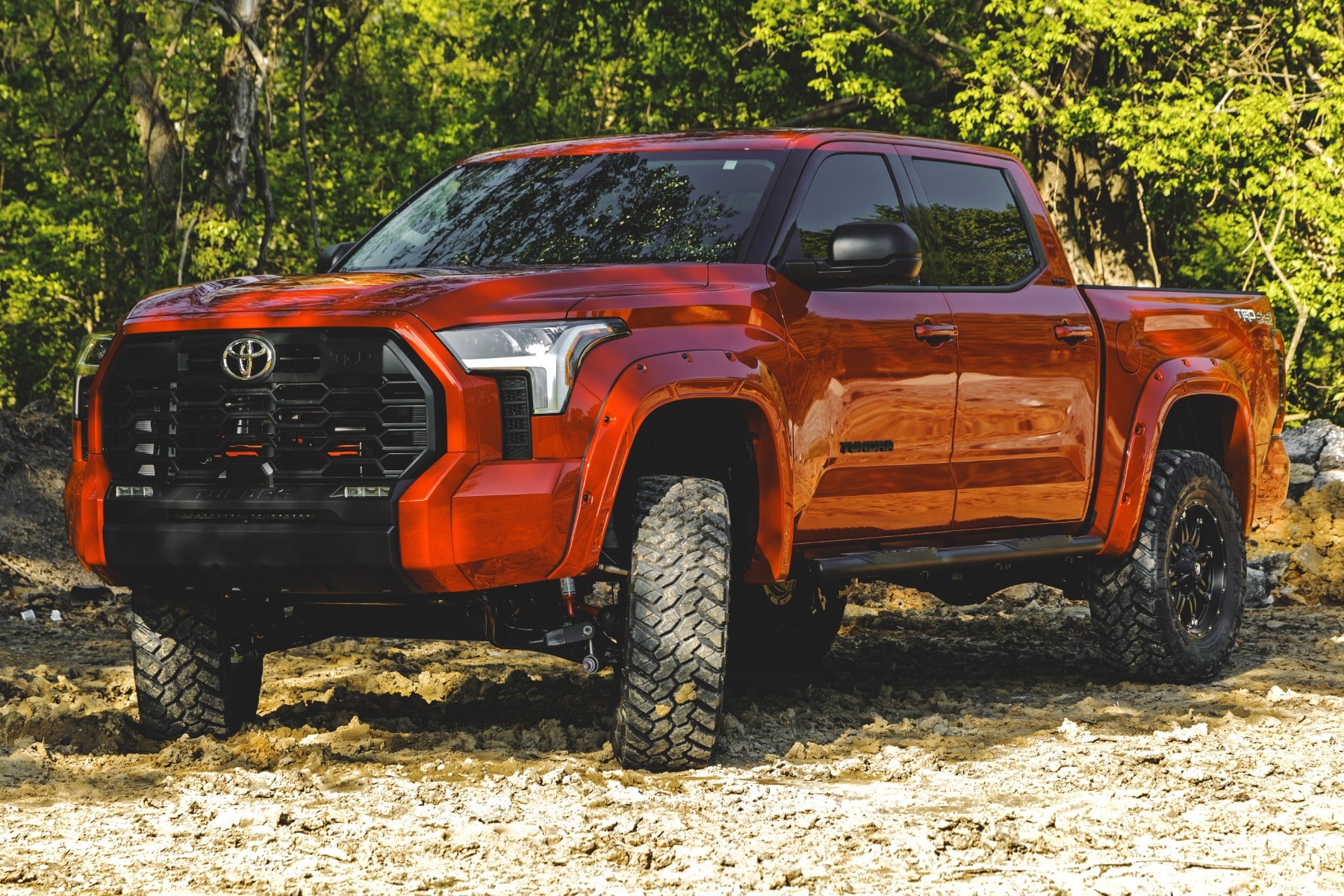 Rough Country Defender Pocket Fender Flare  | Gloss Black | Toyota Tundra (22-23)