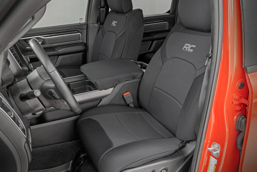 Rough Country Seat Covers |Bucket Seats | FR & RR | Ram 1500 2WD/4WD (2019-2023)