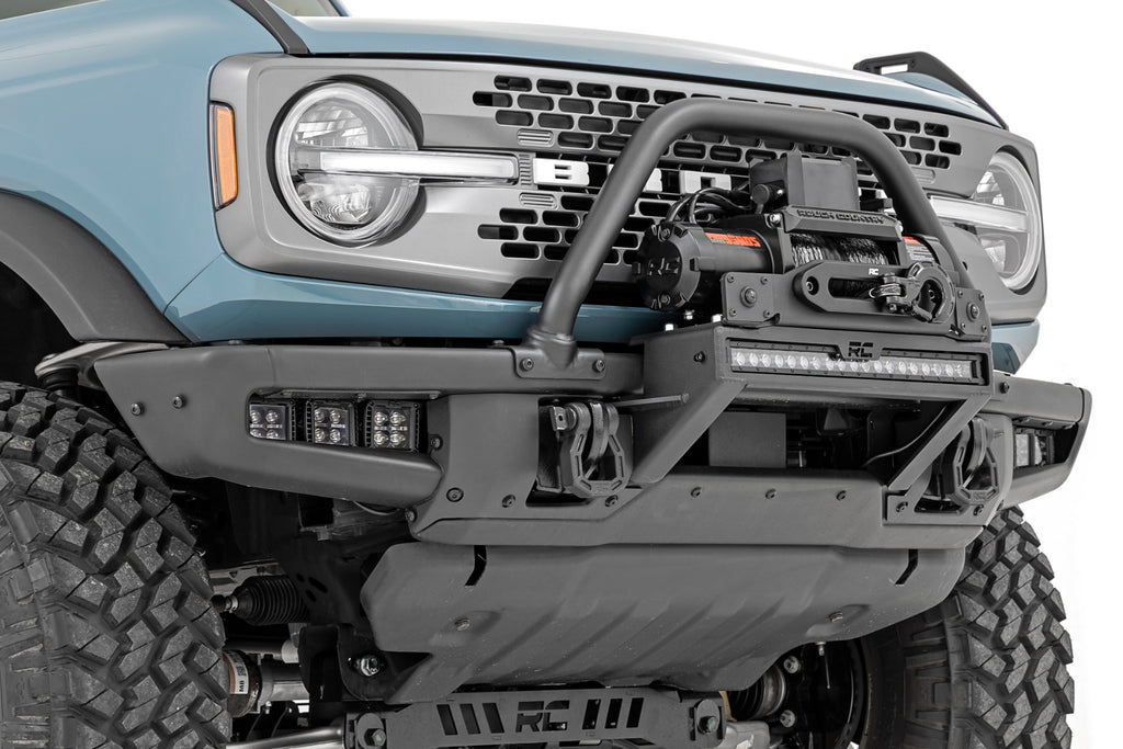 Rough Country LED Light | Fog Mount | Triple 2" Black Pair | Spot | Ford Bronco (21-23)