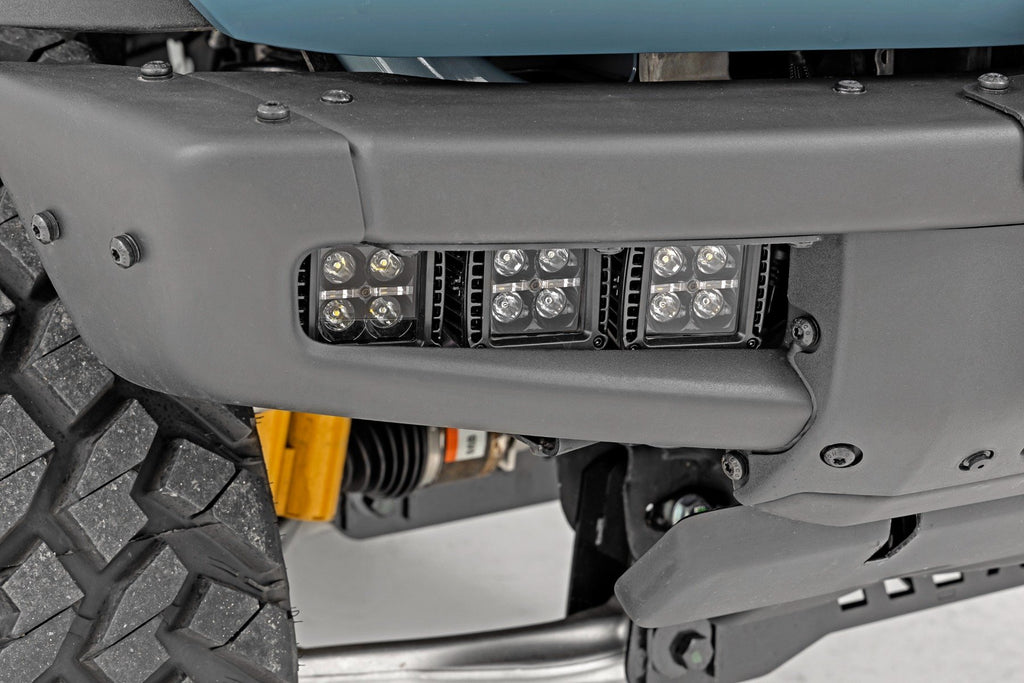 LED Light Kit | Fog Mount | Triple 2" Black Pair | Spot/Flood | Ford Bronco (21-25)