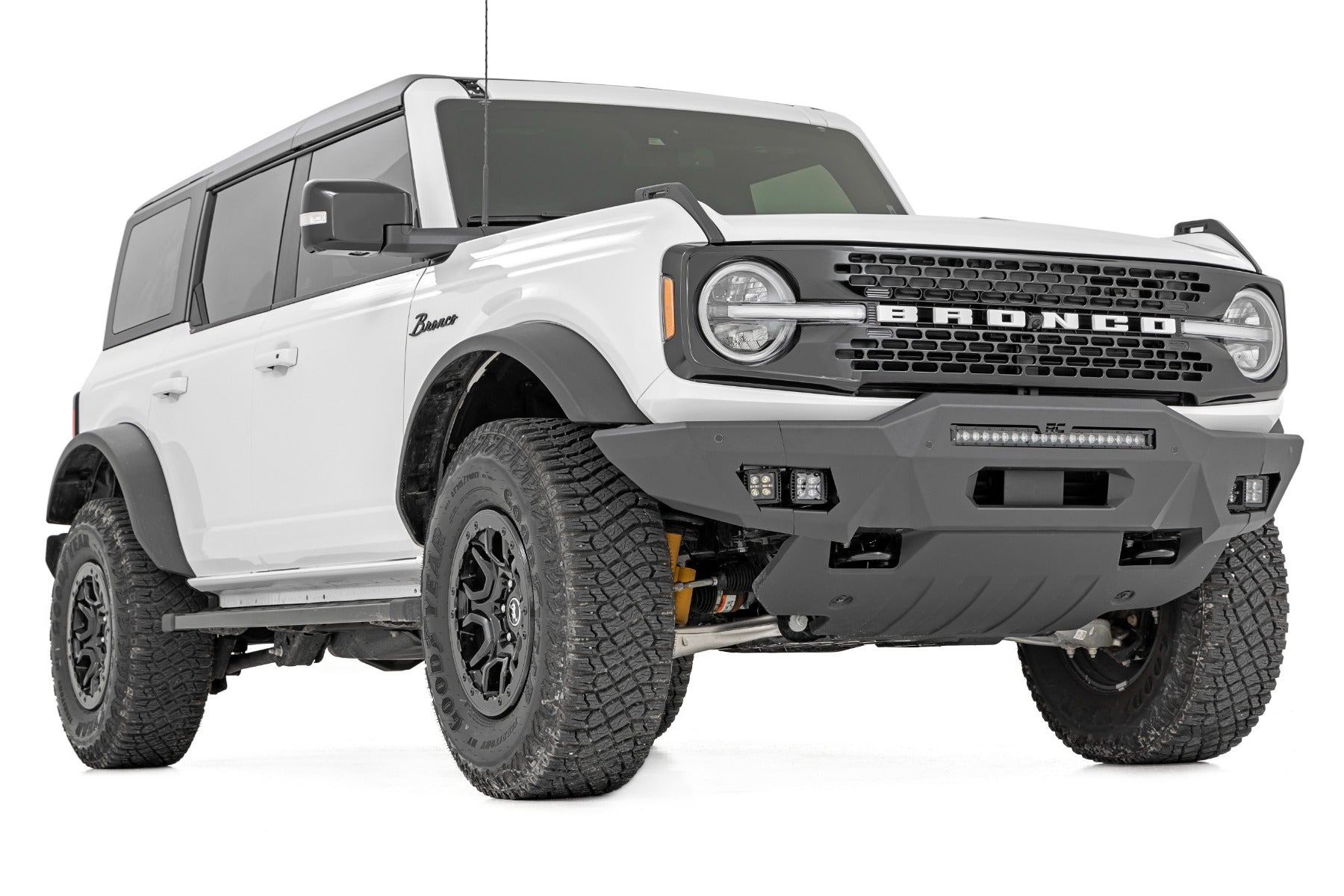 Rough Country Front Bumper | Modular | Full Wings | DRL | Ford Bronco 4WD (21-23)