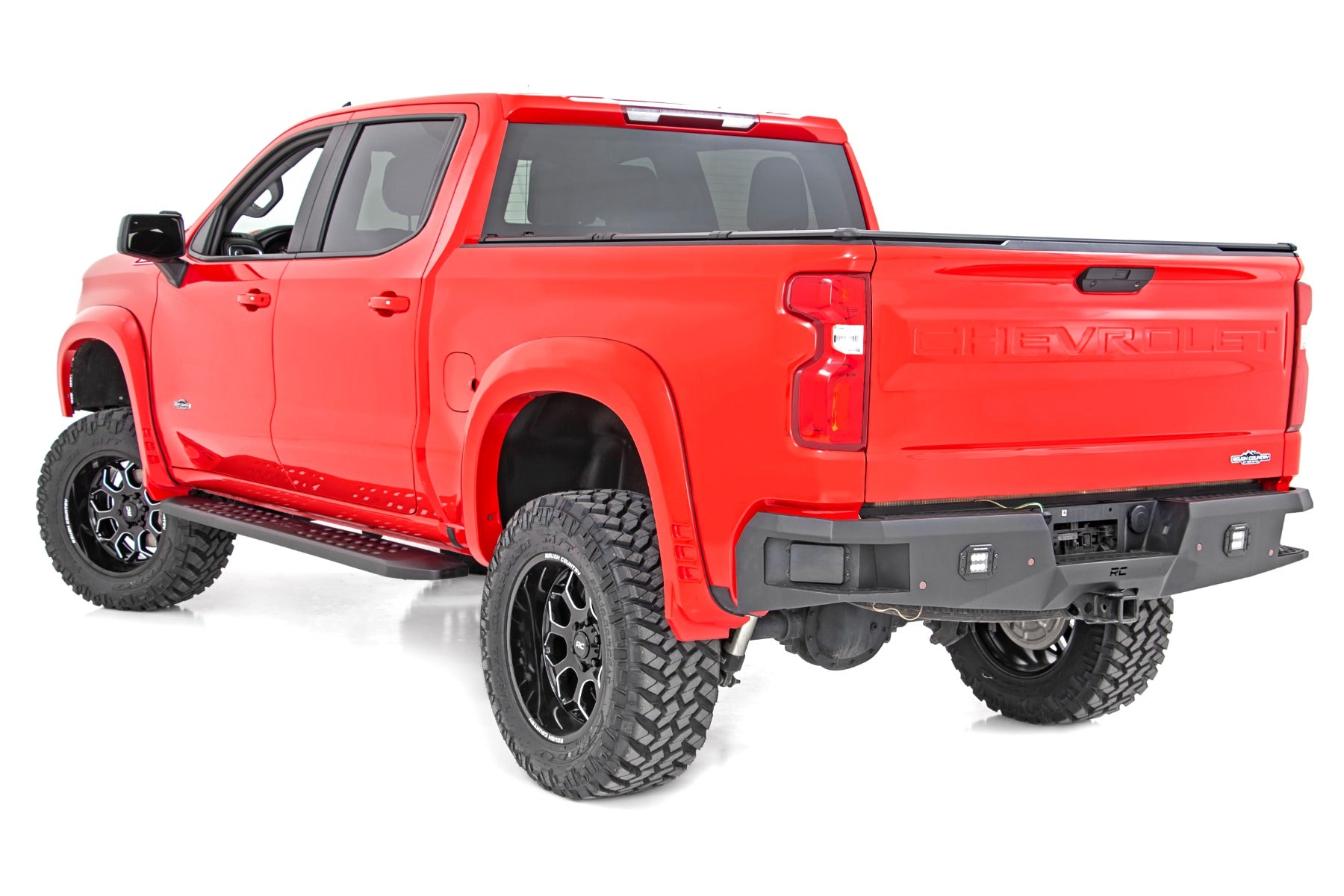Rough Country RPT2 Running Boards | Crew Cab | Black | Chevy/GMC 1500/2500HD (19-23)