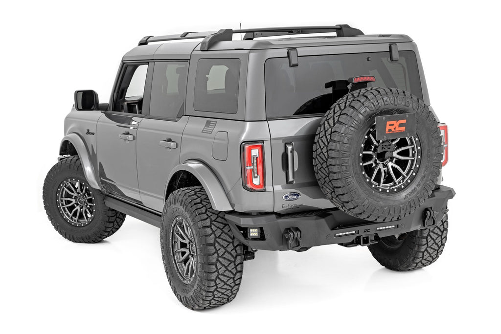 Rough Country Rear Bumper | Black Series LED | Flood | Ford Bronco 4WD (21-23)