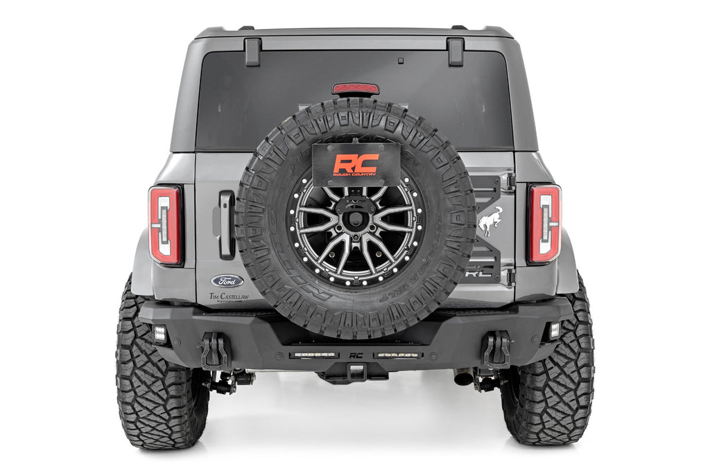Rough Country Rear Bumper | Black Series LED | 6" Pair | Slim Line | | Ford Bronco (21-23)