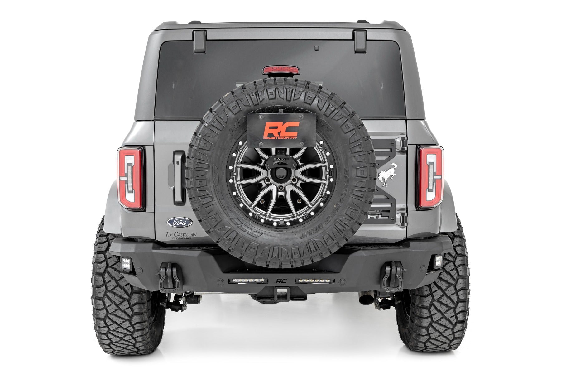 Rough Country Rear Bumper | Black Series LED | Spot | Ford Bronco 4WD (2021-2023)