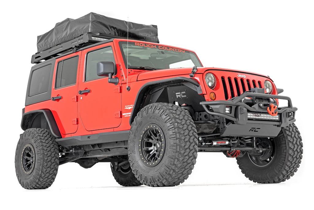 Rough Country Rock Sliders | Heavy Duty l 4-Door | Jeep Wrangler JK (07-18)