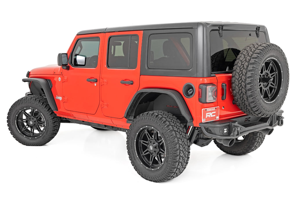 Rough Country High Clearance LED Flat Fender Flare Kit | UV Treated | | Jeep Wrangler JL (18-23)